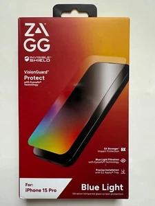 ZAGG InvisibleShield Glass Elite VisionGuard Blue Light Screen Protector iPhone - Picture 1 of 2