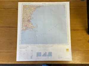 Vintage USGS Boston Massachusetts 1969 Topographic Map  1:1000000 - Picture 1 of 1