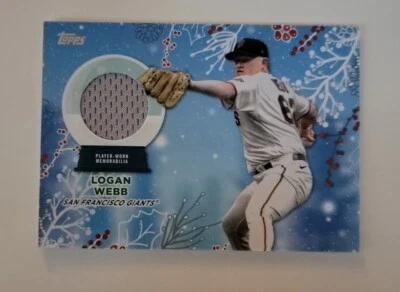 2023 Topps Holiday Logan Webb Relic Card #RC-LW Giants - Image 1 of 2