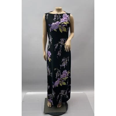 Vestido La Belle De Colección Años 90 Para Mujer L Y2K EE. UU. Maxi Cuello Barco Sin Mangas Foto 1 de 4