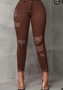 Scacto Distressed Jeans (Brown) - Picture 1 of 2