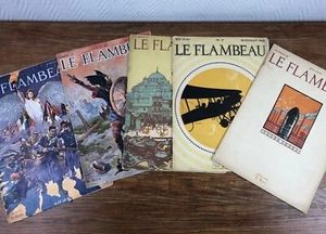 5x Revues LE FLAMBEAU 1915 # 6 - 7 - 8 - 15 - 17 Guerre 14-18 WW1 Ed. LE MATIN - Picture 1 of 12