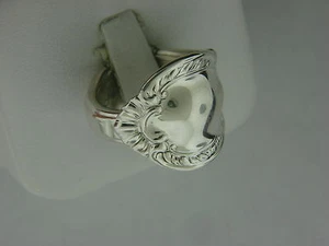 Antique Fine Arts Southern Colonial Pattern Sterling Silver Spoon Ring Size 7.5 - Picture 1 of 3