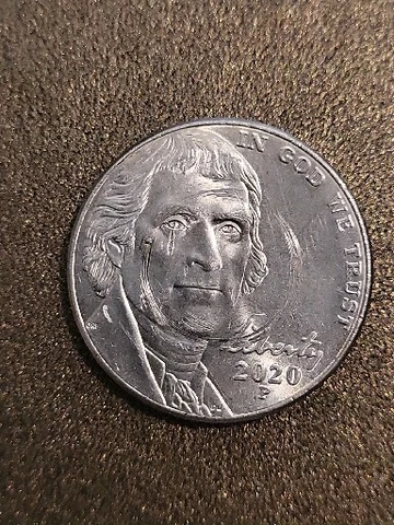 Errors Washington 2020 P MINT MARK ERROR Nickel  Rare Date Cover