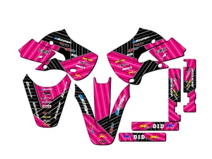 2002-2009 KLX 110 RACE SERIES Pink Senge Graphics Kit Compatible with Kawasaki - Picture 1 of 10