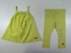 Naartjie Girl’s Yellow Elly Tank Tunic Capri Leggings Pants 2Pc Set Size 7/8 - Picture 1 of 8