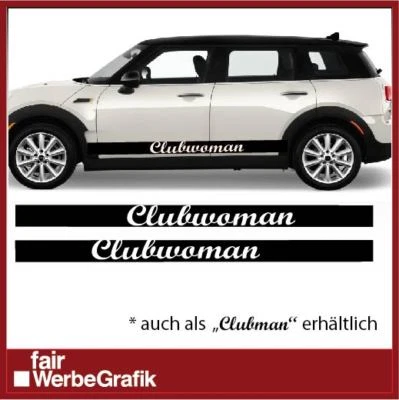 Adesivo / sticker / scritta laterale / decorazione / Mini Clubman / woman / #0042 - Immagine 1 di 4