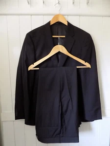 mens TM.LEWIN BLACK WOOL SLIM FIT SUIT 40"S CHEST 34" WAIST 28.5"L NEW NO TAGS - Picture 1 of 15