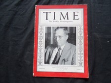 1933 NOVEMBER 27 TIME MAGAZINE - GEORGE FREDERICK WARREN - T 398