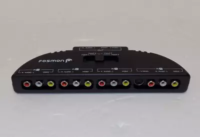 Fosmon 4 Port AV Composite RCA Selector Box Switch Splitter - Image 1 of 3