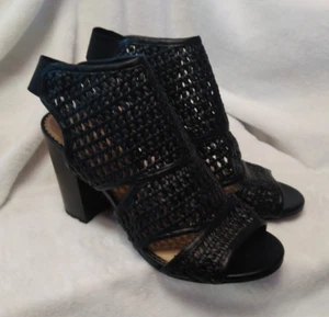 nwot LC Lauren Conrad Size 7.5 MORGANITE Peep Toe Ankle Boots Black - Picture 1 of 6