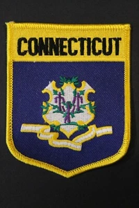 CONNECTICUT STATE SHIELD PATCH - police park flag - Picture 1 of 2