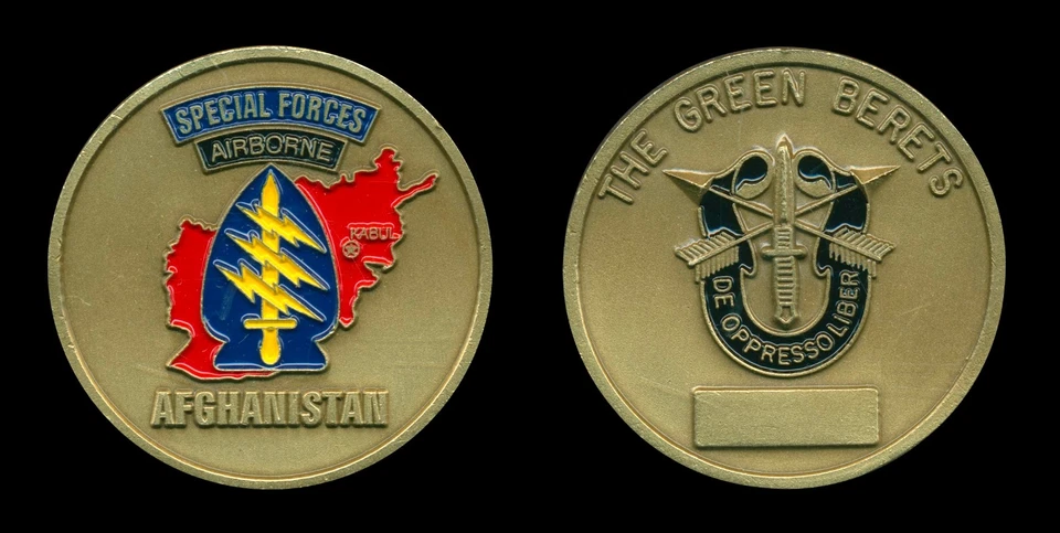 US Army Special Forces Afghanistan Challenge Coin - Image 1 of 1