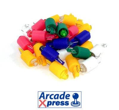 ARCADE EXPRESS Pulsante LED 5 V 12 V illuminato X4 arcade illuminato base 10 mm pulsante col...