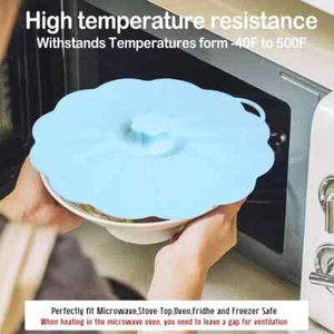 Geeric Set di 5 Coperchi in Silicone, Coperchio Conservazione Alimenti Microonde, Aspirazione Riutilizzabile - Foto 1 di 8
