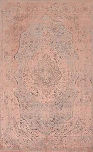 Traditional Distressed Look Oriental Rug 5x7 Ft Medallion Living Room Carpet - Picture 1 of 14