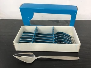 Sporks Splayds retro de acero inoxidable x 6 - Juego en caja - Japón - Imagen 1 de 4