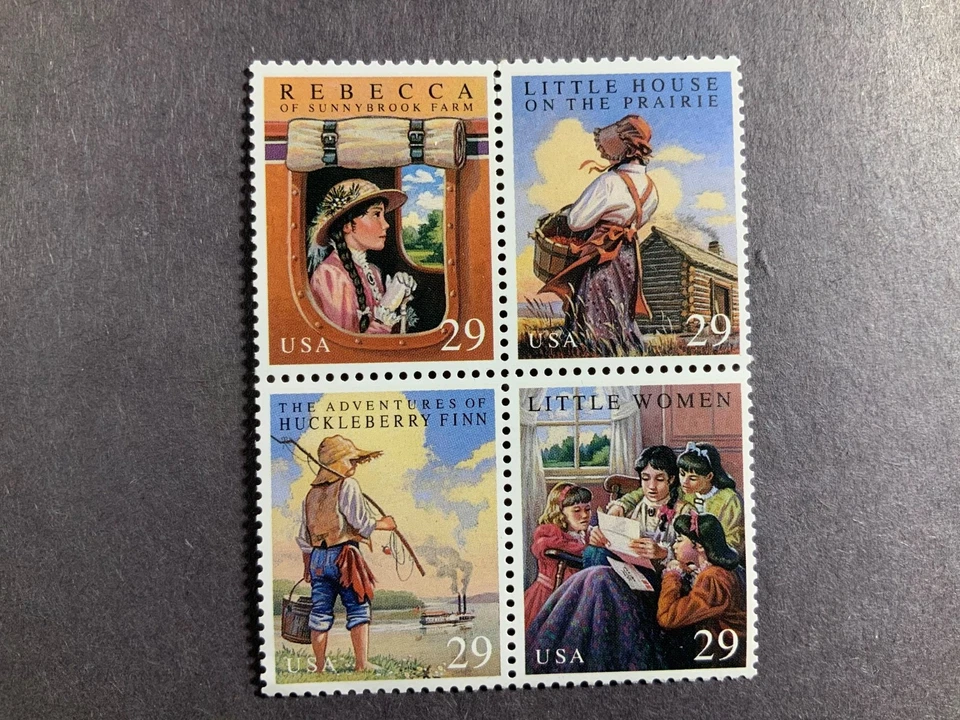 US Scott #2785-88, Block of 4 1993 Classic Books 29c VF MNH - Image 1 of 1
