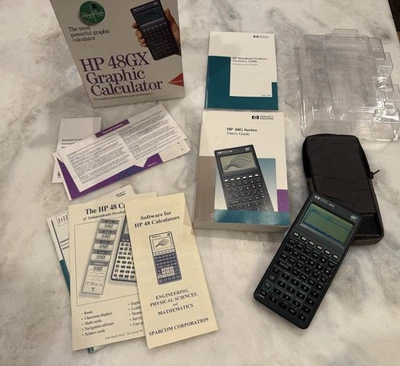 HP 48GX Graphic Calculator – 1995 – Complete in Box – Excellent Condition! - Image 1 of 4