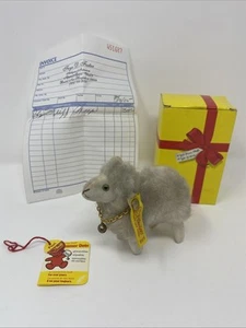 Vintage STEIFF "Flori The Wooly Sheep" Mini  Plush Figure - #1518/11 - Picture 1 of 9