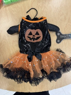 PAWPATU Halloween Jack-O’-Lantern Perro Vestido Pequeño Foto 1 de 4