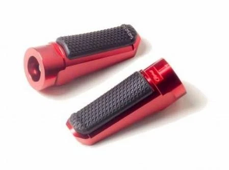 PUIG 7318R Hi-Tech Footpegs - Racing/Rubber - Red - Image 1 of 1