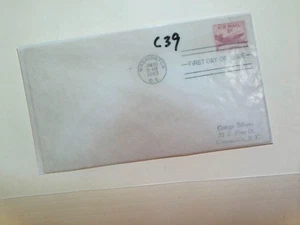 U. S. FDC - C39 - Air Mail - no cachet - comb. ship! - Picture 1 of 1
