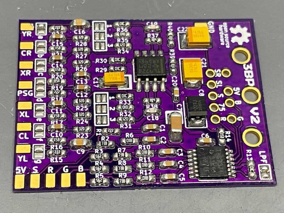 Sega Genesis 3BP Triple Bypass V2 Board RGB Bonus Pull-up Resistors - Image 1 of 1