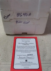 Coca Cola Motorcycle Figurine  w/orig foam/COA by Hamilton ONE COOL RIDE #8640A - Picture 1 of 3