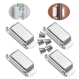 4X Stainless Magnetic Door Catch Heavy Duty Strong Magnet Cupboard Latch Lock - Picture 1 of 10