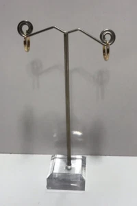 JCM Jacmel Mauritius 10k Yellow Gold Huggie Hoop Earrings 1/2" - Picture 1 of 12