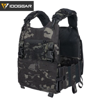 IDOGEAR Plate Carrier Tactical Vest Quick Release & Laser Cut MOLLE Panel Gear - Image 1 of 4