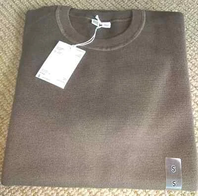 Suéter LEMAIRE x UNIQLO 'U' Para hombres Diseñador Milano Acanalado SS Cuello Redondo S Kha Nuevo con Etiquetas Foto 1 de 4