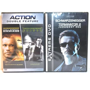 TERMINATOR 2: JUDGEMENT DAY / COLLATERAL DAMAGE / ERASER -DVD Lot Schwarzenegger - Picture 1 of 11