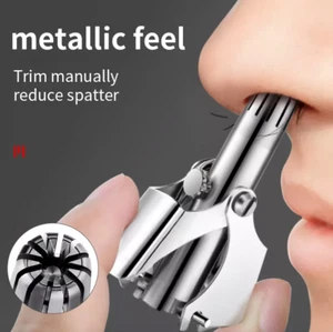 Nose Hair Ear Trimmer For Men Women Stainless Steel Manual Washable Portable - Picture 1 of 6