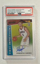 2016-17 Panini Aficionado Domantas Sabonis Artist's Proof RC Auto #48/49 PSA 9
