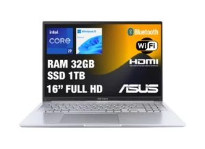 ASUS VIVOBOOK 16 NOTEBOOK I9-13900H RAM 32GB SSD 1TB WINDOWS 11 HOME FULL HD - Foto 1 di 1