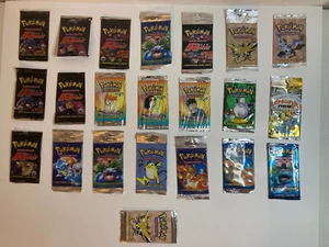 Vintage Pokémon Trading Card Game Lot of 22 Wrappers ONLY  - Picture 1 of 2