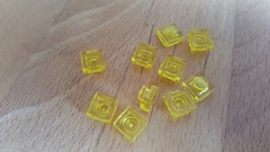 10 durchsichtig gelbe Lego Platten 1x1 flach (3024) (S238) - Bild 1 von 1