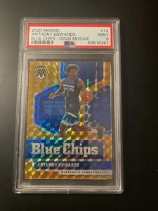 2020 Mosaic Anthony Edwards Gold Prizm /10 Blue Chips Rookie #14 RC PSA 9 - Picture 1 of 2