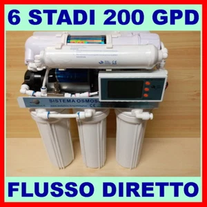 DEPURATORE ACQUA IMPIANTO CON 6 STADI - AD OSMOSI INVERSA A FLUSSO DIRETTO 700 N - Foto 1 di 3
