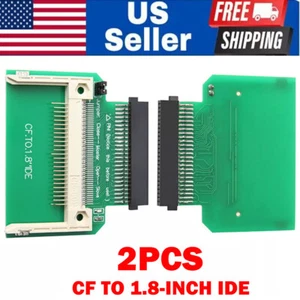 2x Tarjeta de memoria flash compacta CF a disco duro IDE de 50 pines de 1,8" para adaptador SSD EE. UU. - Imagen 1 de 15