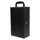 Wine Bottle Box Leather Luxury Bag 2 Wine Champagne Tote for Handle