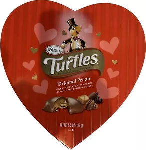 DeMETs TORTUGA SAN VALENTÍN RAYAS CORAZÓN CAJA CHOCOLATE 10.25” ROJO ROSA REGALO AMOR - Imagen 1 de 10