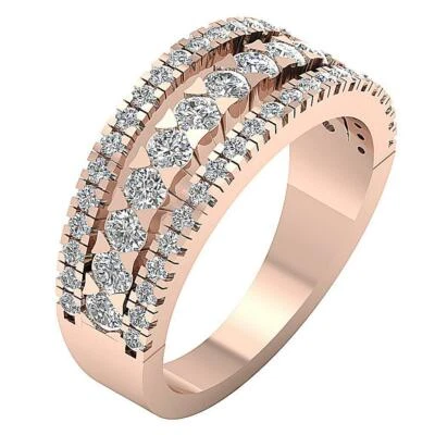 Natural Round Diamond Engagement Ring I1 G 2.00Ct 14K Rose Gold 8.65MM Prong Set - Image 1 of 4