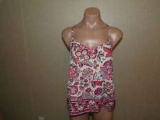 Hollister Top Size Small Pink White Floral Babydoll Juniors S Sleeveless Blouse