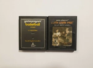"Basketball" and "Math Gran Prix" for Atari 2600 (Two cart lot!) - Picture 1 of 3