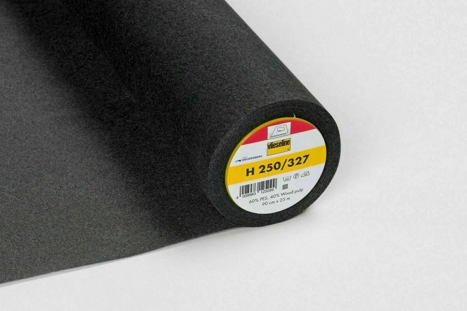 1 Meter Vlieseline H 250 von Freudenberg Bügeleinlage Bügelvlies in Graphit