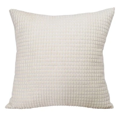 Sofa Grids Corduroy Cushion Cover Solid Color Car Plaids Pillow Case HT23101 - Image 1 of 4