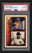 1995 TOPPS ANDY PETTITTE #640 ON DECK NEW YORK YANKEES ROOKIE RC PSA 10 GEM MINT